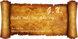 Gyémánt Nóra névjegykártya